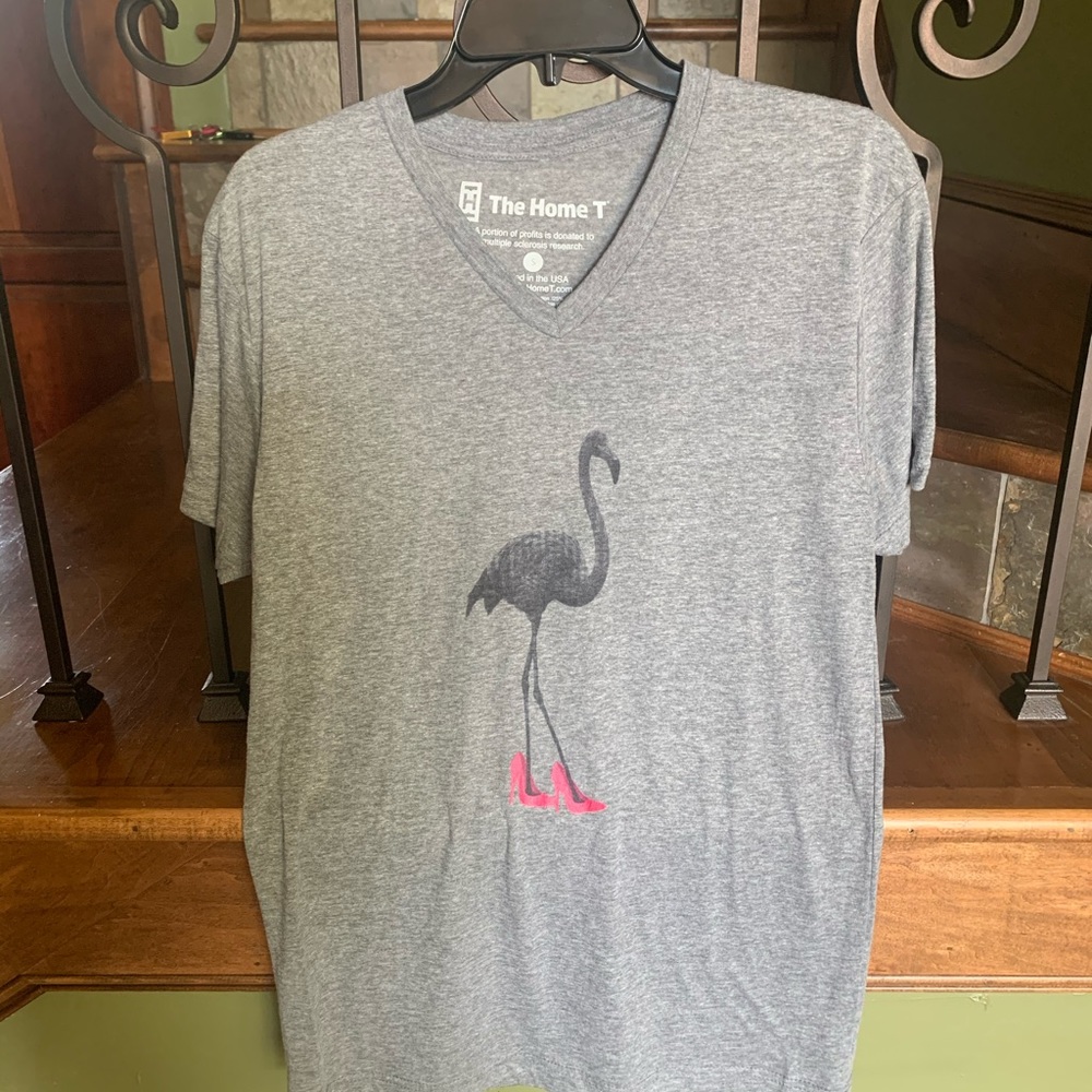 The Home T flamingo in pink pumps Tshirt
